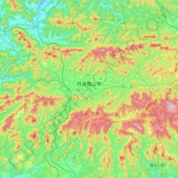 Mapa topográfico Tambasasayama, altitud, relieve