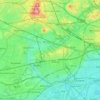 Mapa topográfico London Borough of Ealing, altitud, relieve