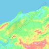Mapa topográfico Délégation Sejnane, altitud, relieve