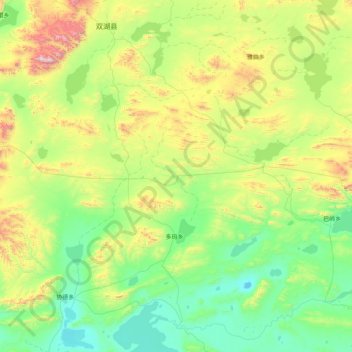 Mapa topográfico 多玛乡, altitud, relieve