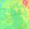 Mapa topográfico Long Lake Township, altitud, relieve