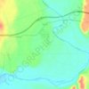 Mapa topográfico Alagón del Río, altitud, relieve