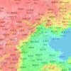 Mapa topográfico Hebei, altitud, relieve