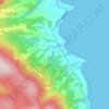 Mapa topográfico Birchs Bay, altitud, relieve