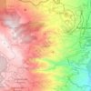 Mapa topográfico Acajete, altitud, relieve