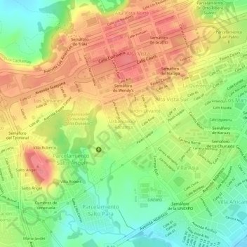Mapa topográfico Urbanización Roraima (UD-273), altitud, relieve