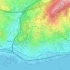 Mapa topográfico Belém, altitud, relieve