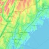 Mapa topográfico City of New Rochelle, altitud, relieve