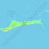 Mapa topográfico Grand Bahama, altitud, relieve