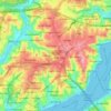 Mapa topográfico Beşiktaş, altitud, relieve