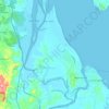 Mapa topográfico Boyne Island, altitud, relieve