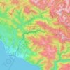 Mapa topográfico Мзымта, altitud, relieve