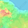 Mapa topográfico Guyana, altitud, relieve