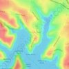 Mapa topográfico Yowie Bay, altitud, relieve