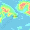 Mapa topográfico Isla Celery, altitud, relieve