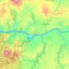 Mapa topográfico Columbia River Gorge National Scenic Area, altitud, relieve
