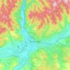 Mapa topográfico Ulan-Ude, altitud, relieve