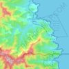 Mapa topográfico Banyuls-sur-Mer, altitud, relieve