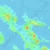 Mapa topográfico Camarines Sur, altitud, relieve