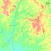 Mapa topográfico Indiara, altitud, relieve