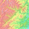Mapa topográfico 汶川卧龙特别行政区, altitud, relieve