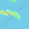 Mapa topográfico Seram Island, altitud, relieve