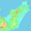 Mapa topográfico Cap Bon, altitud, relieve