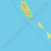 Mapa topográfico Kepulauan Mentawai, altitud, relieve