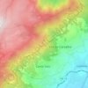 Mapa topográfico Cantar-Galo e Vila do Carvalho, altitud, relieve