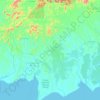 Mapa topográfico Seruyan, altitud, relieve