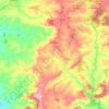 Mapa topográfico Aragoiânia, altitud, relieve
