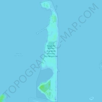 Mapa topográfico Fleming Key, altitud, relieve