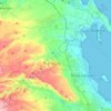 Mapa topográfico Melilli, altitud, relieve