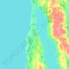 Mapa topográfico Torch Lake Township, altitud, relieve
