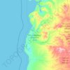 Mapa topográfico Aurukun, altitud, relieve