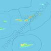 Mapa topográfico Virgin Islands, altitud, relieve