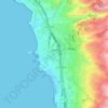 Mapa topográfico جبيل, altitud, relieve
