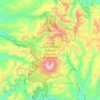 Mapa topográfico Mount Saint Helens National Volcanic Monument, altitud, relieve