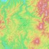 Mapa topográfico Takayama, altitud, relieve