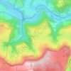 Mapa topográfico Canilhac, altitud, relieve