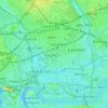 Mapa topográfico Londres, altitud, relieve