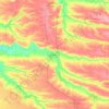 Mapa topográfico Кущёвский район, altitud, relieve