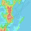Mapa topográfico Lagoa da Conceição, altitud, relieve
