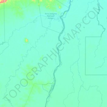 Mapa topográfico Luciara, altitud, relieve