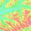 Mapa topográfico Puycornet, altitud, relieve
