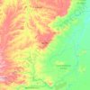Mapa topográfico Água Boa, altitud, relieve
