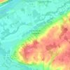 Mapa topográfico Lignières-de-Touraine, altitud, relieve