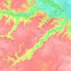 Mapa topográfico Обухівська міська громада, altitud, relieve