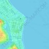 Mapa topográfico Praia de Tambaú, altitud, relieve
