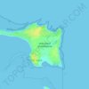 Mapa topográfico Holy Island of Lindisfarne, altitud, relieve